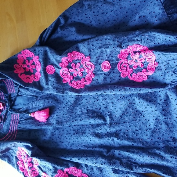 Lilly Pulitzer Lucee Dress, Oyster Bay Navy Bayside Eyelet, Size S Small - Picture 9 of 13